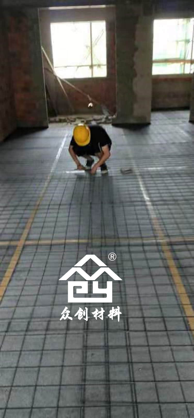 HKS改性聚丙烯保溫隔聲板現(xiàn)場(chǎng)施工現(xiàn)場(chǎng)-鋪設(shè)鋼絲網(wǎng)片 HKS改性聚丙烯保溫隔聲板現(xiàn)場(chǎng)施工現(xiàn)場(chǎng)-鋪設(shè)鋼絲網(wǎng)片